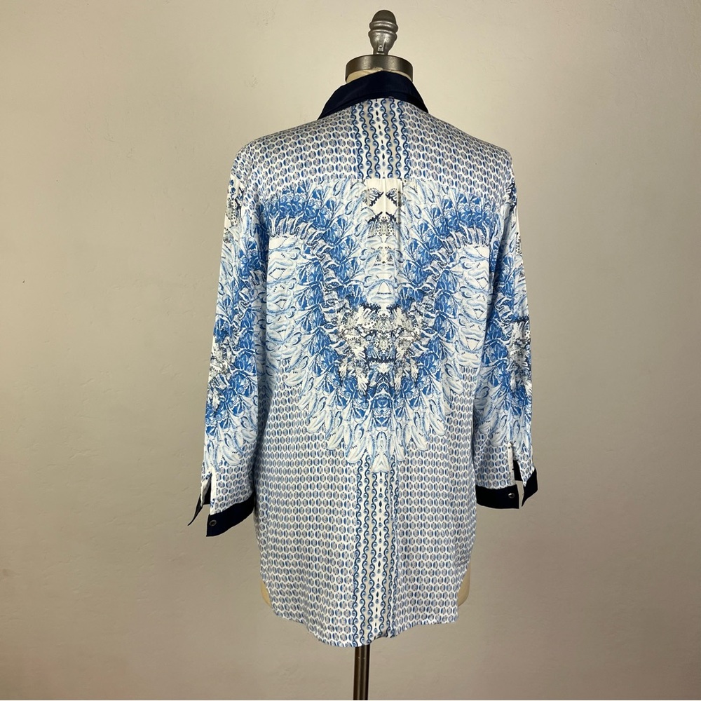 Basler White Patterned Button Down Shirt - Picture 5 of 8